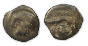 Haute Seine - Potin à la tête humaine 75-50 av. J.-C.