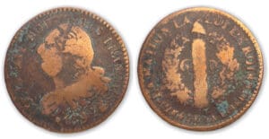 6 deniers type Français 1792 BB (Strasbourg)