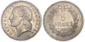 5 frs Lavrillier aluminium 1952
