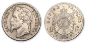 1 fr Napoléon III tête laurée 1866 A (Paris)