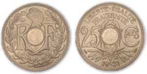 25 cte Lindauder 1931 non trouée