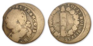 12 deniers type François [1793] R compas (Orléans) frappe décalée