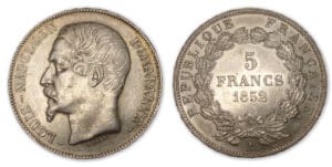 5 frs Louis Napoléon Bonaparte 1852 A (Paris)