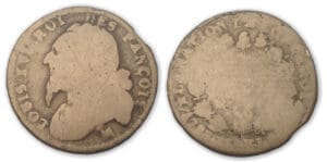 12 deniers type François 1793 MA (Marseille) Portrait avec la barbichette.