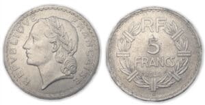 5 frs Lavrillier aluminium 1948 B