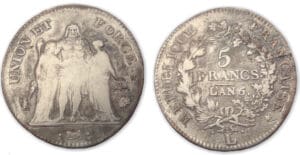 5 frs Union et Force An 6/5 L (Bayonne)