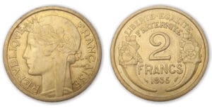 2 frs Morlon Bronze-Alu 1935