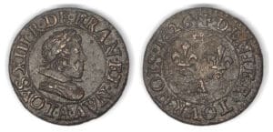 Louis XIII - Denier tournois 1626 A (Paris)