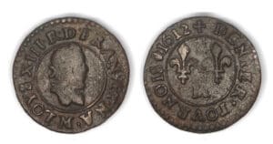 Louis XIII - Denier tournois 1612 M (Toulouse)