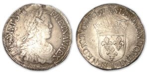 Louis XIV - Demi-écu à la mèche longue 1651 L (Bayonne)