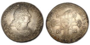 Louis XIV - Ecu 8 L 2e type 1705 K (Bordeaux)