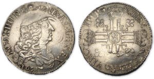 Louis XIV - Ecu aux 8 L 1er type 1691 B (Rouen)
