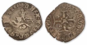 Henri V de Lancastre - Double tournois ou niquet dit Léopard (Rouen)