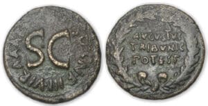 Octave Auguste - Dupondius Famille CALPURINA (17 av. J.-C.)