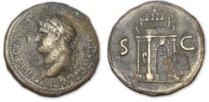 Néron - Sesterce (64, Rome) Arc de triomphe