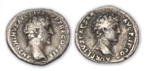 Antonin le Pieu et Marc Aurèle - Denier (140, Rome)