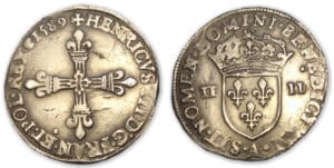 Henri III - Quart d'écu 1589 A (Paris)