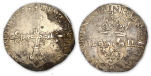 Henri III - Quart d'écu 1580 H (La Rochelle)