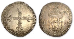 Henri III - Quart d'écu 1582 H (La Rochelle)