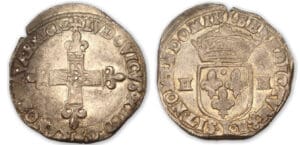 Louis XIII - Quart d'écu 1612 L (Bayonne)