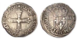 Henri III - Quart d'écu 1583 T (Nantes)