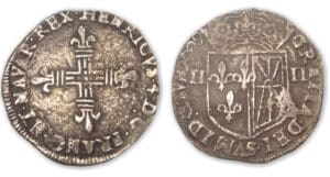 Henri IV - Quart d'écu de Navarre 1609 (St Palais)