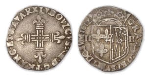 Louis XIII - Quart d'écu de Navarre 1612 (St Palais)