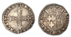 Louis XIII - Quart d'écu de Navarre 1615 (St Palais)