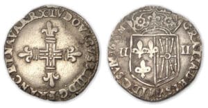 Louis XIII - Quart d'écu de Navarre 1615 (St Palais)