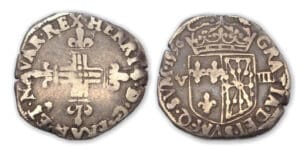 Henri IV - Huitième d'écu de Navarre 1596 (St Palais)