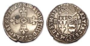 Henri IV - Quart d'écu Béarn 1599 (Pau)