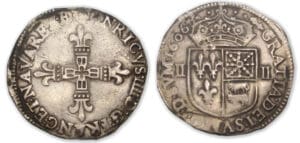 Henri IV - Quart d'écu Béarn 1606 (Pau)