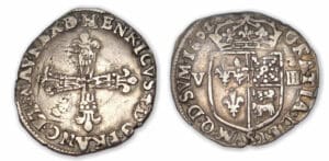 Henri IV - Huitième d'écu Béarn 1602 (Morlaas)