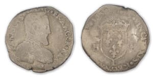 Henri II - Demi-teston 1er type 1558 L (Bayonne)