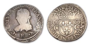 Charles IX - Teston 2 ème type 1567 (Villeneuve-Saint-Aandré-Les-Avignon)