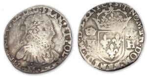 Henri III - Teston 3 ème type 1576 M (Toulouse)