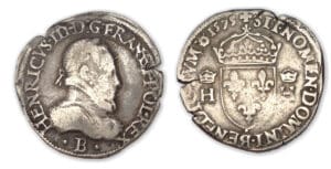 Henri III - Teston 4 ème type 1575 B (Rouen)
