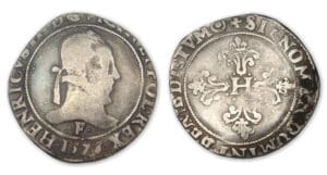 Henri III - Franc au col plat 1578 F (Angers)