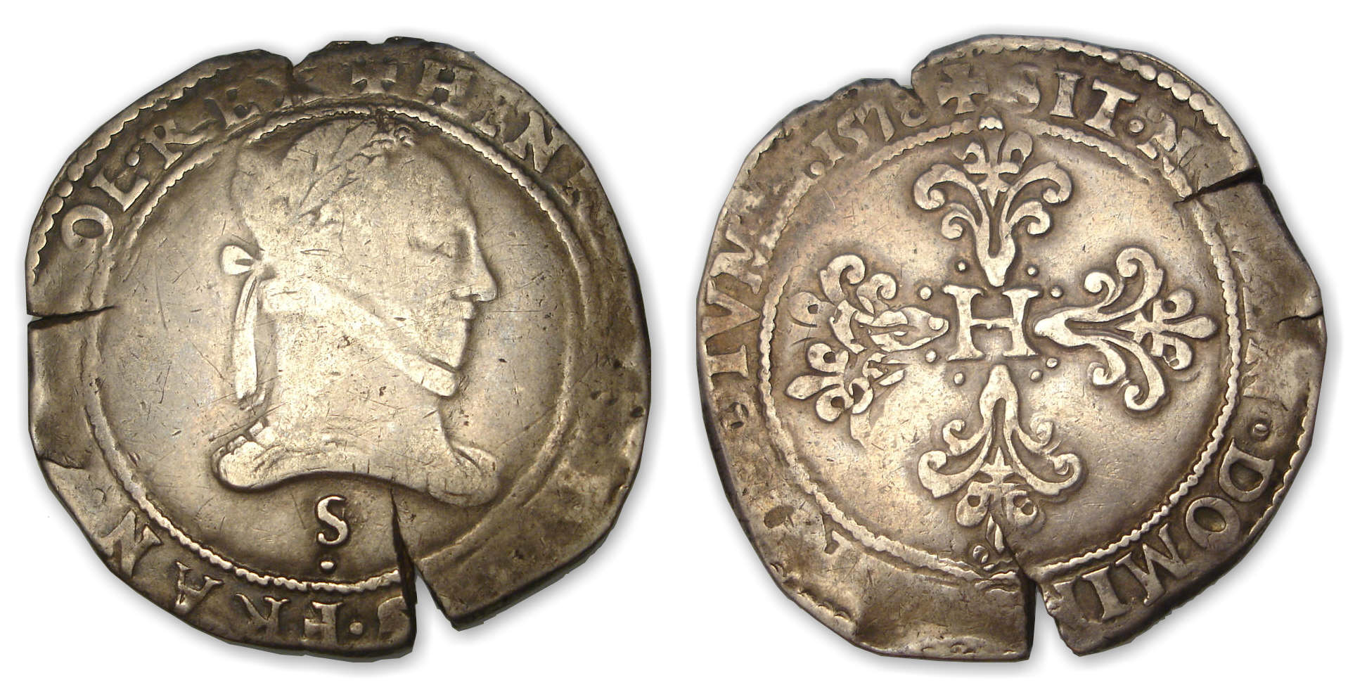 Henri III - Franc au col plat 1578 Y (Troyes) Henri III - Franc au col plat 1578 Y (Troyes)