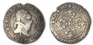 Henri III - Quart de franc au col plat 1587 A (Paris)