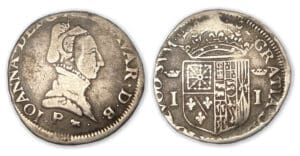 Navarre - Jeanne D'Albret Teston 1569 (Pau)