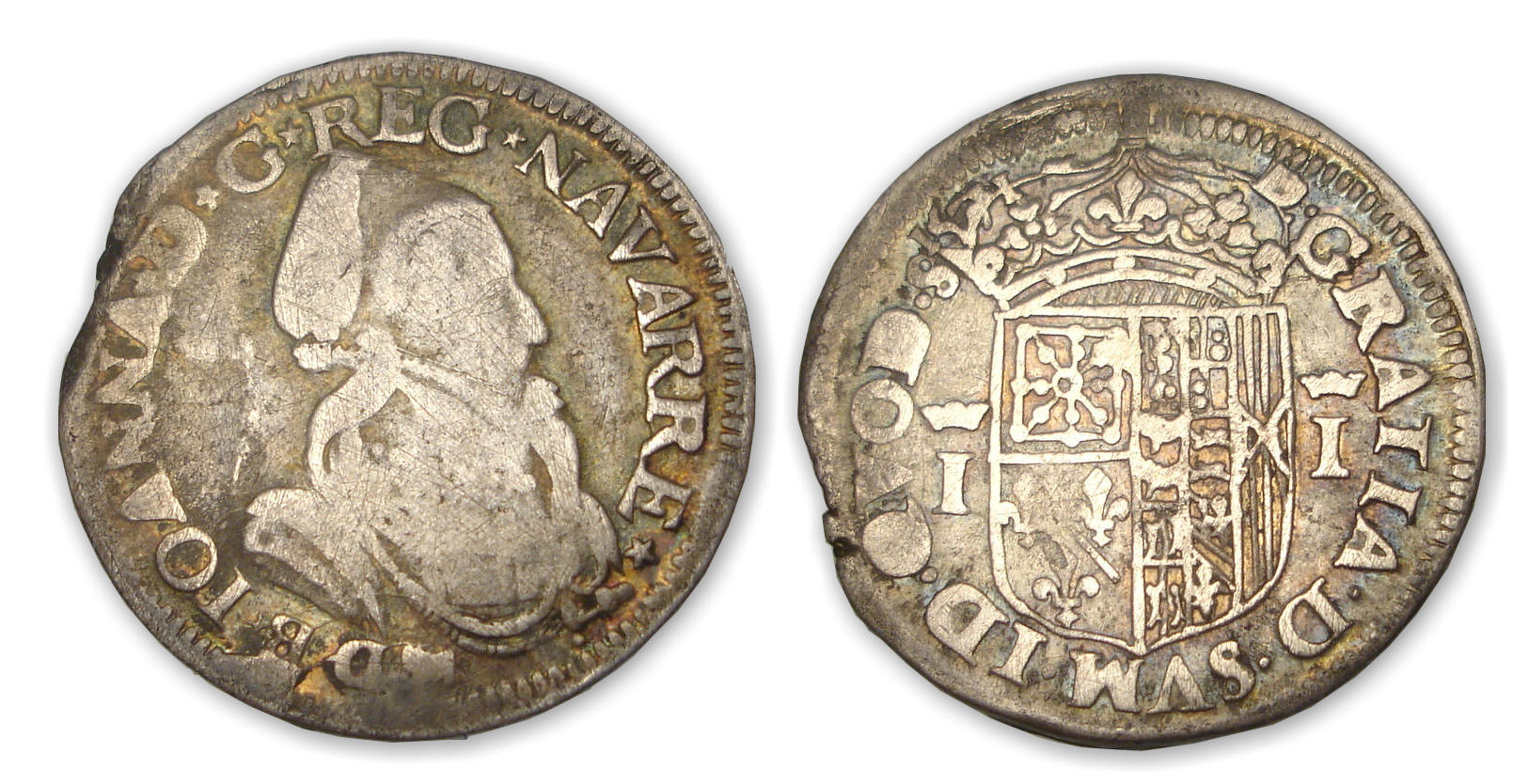 Navarre - Jeanne D'Albret Teston 1571 (Pau) Navarre - Jeanne D'Albret Teston 1571 (Pau)