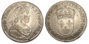 Louis XIV - Ecu à la mèche court 1645 A (Paris)