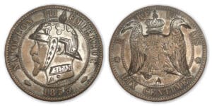 Monnaie satirique de 10 cte Napoléon III 1853 A (Paris) 