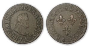 Henri IV - Double tournois 1607 A (Paris)