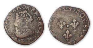 Charles X - Double tournois 1593 P (Dijon)