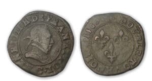 Henri III - Double tournois 1586 C (Saint-Lô)