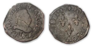 Henri III - Double tournois 1584 T (Nantes)