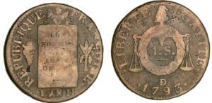 Sol à la balance type FRANCOISE An II - 1793 D (Lyon)