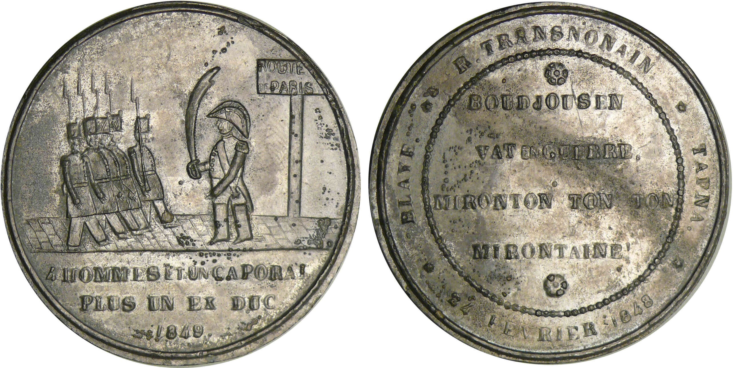 Médaille satirique 1849 Médaille satirique 1849